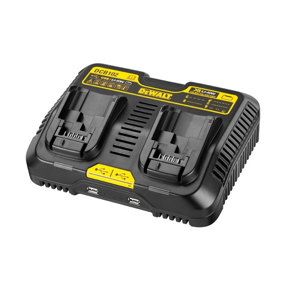 DCB102 듀얼 리튬이온 배터리 충전기 (12~20V MAX 겸용, 4.0A)