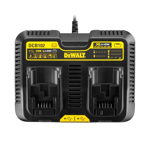 DCB102 듀얼 리튬이온 배터리 충전기 (12~20V MAX 겸용, 4.0A)