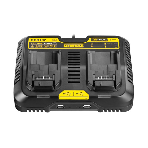 DCB102 듀얼 리튬이온 배터리 충전기 (12~20V MAX 겸용, 4.0A)