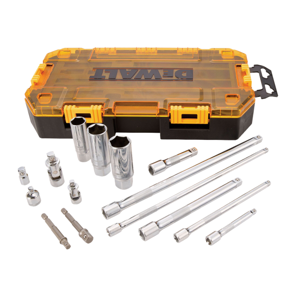DWMT73807 3/8 & 1/4 Drive 소켓 액세서리 세트 15PCS