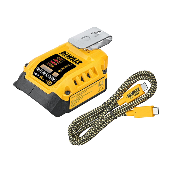 DCB094K 디월트 USB 충전 어댑터 (C타입, 20V MAX / FV) *C타입 케이블 포함